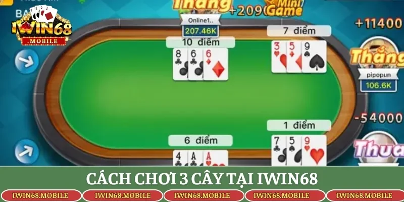 Cách chơi 3 cây tại IWIN68