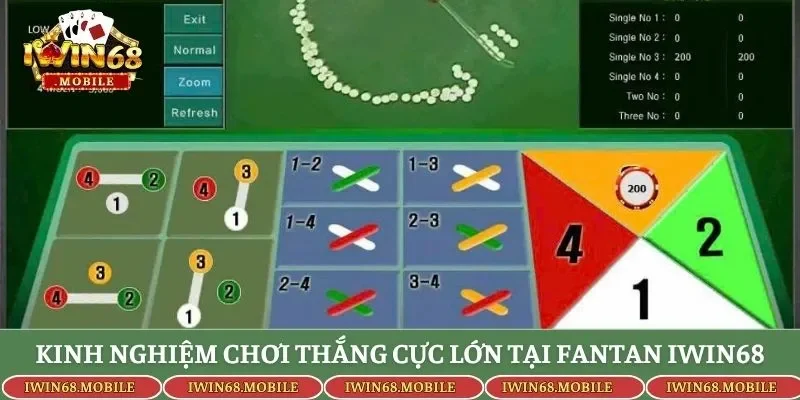 Kinh nghiệm chơi thắng cực lớn tại Fantan IWIN68