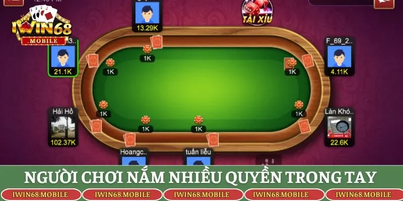 Người chơi nắm nhiều quyền trong tay