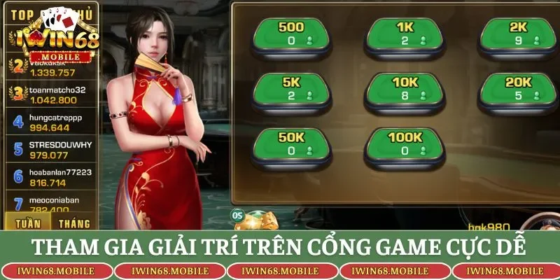Tham gia giải trí trên cổng game cực dễ