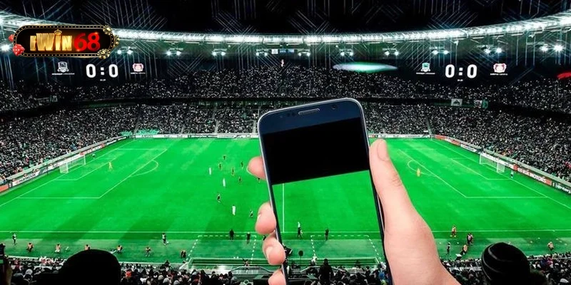 Giao diện xem trực tiếp bóng đá tích hợp bảng đặt cược.